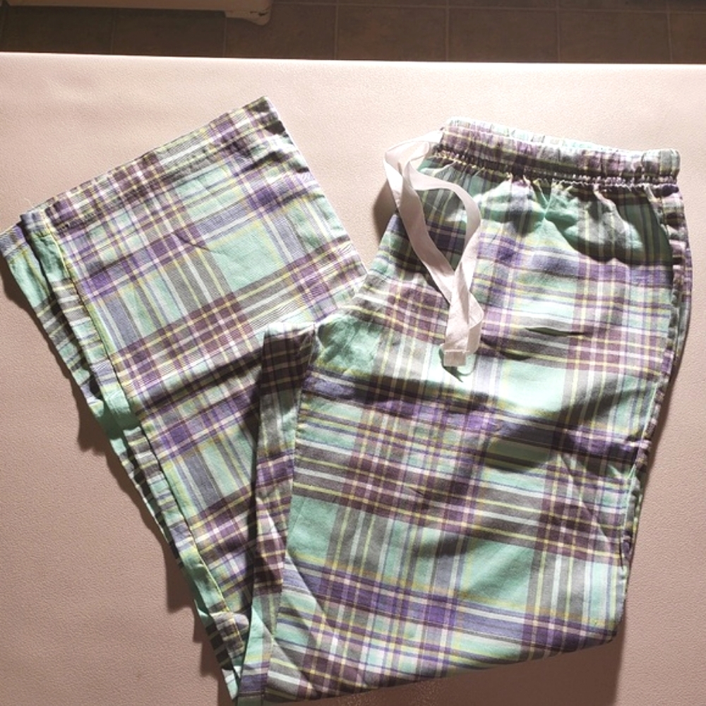 Xhiliration Cotton Plaid Sleepwear Pants